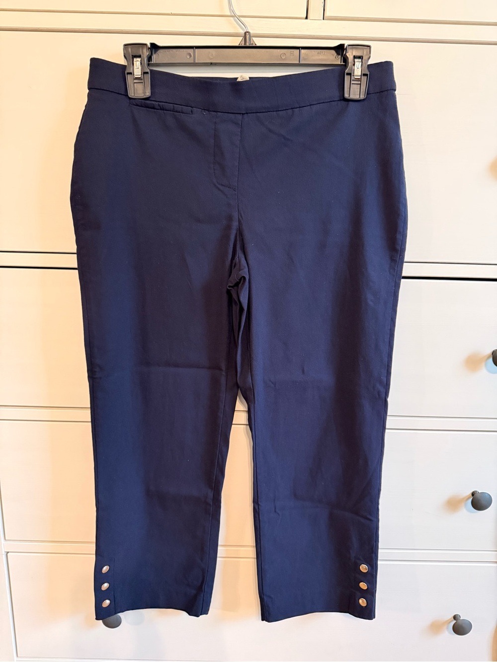 Navy Stretchy Pull-On Capris by Retrology